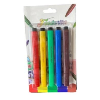 KIT C/5 Canetas de Tinta Alimentícia Comestível Coloridas Pretas Artigo de Cozinha Arte Papelaria Confeitaria - F6000