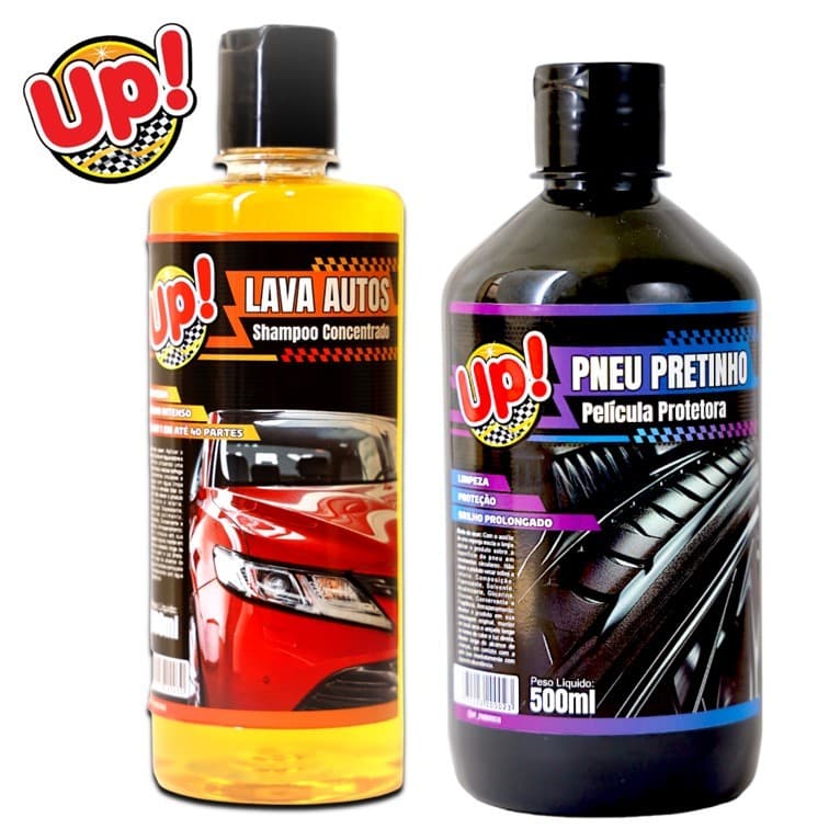 Kit 2em1 - Pneu Pretinho e Shampoo Automotivo Up