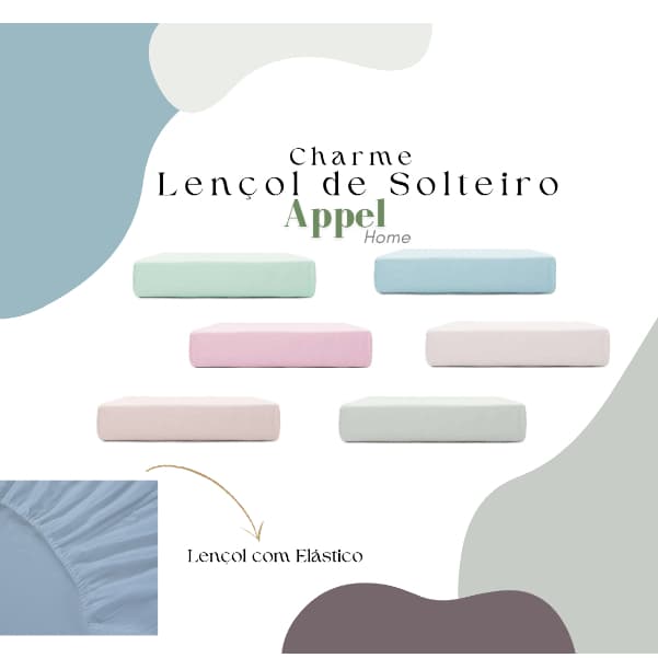 Lençol Avulso Com Elastico Charme Appel Solteiro