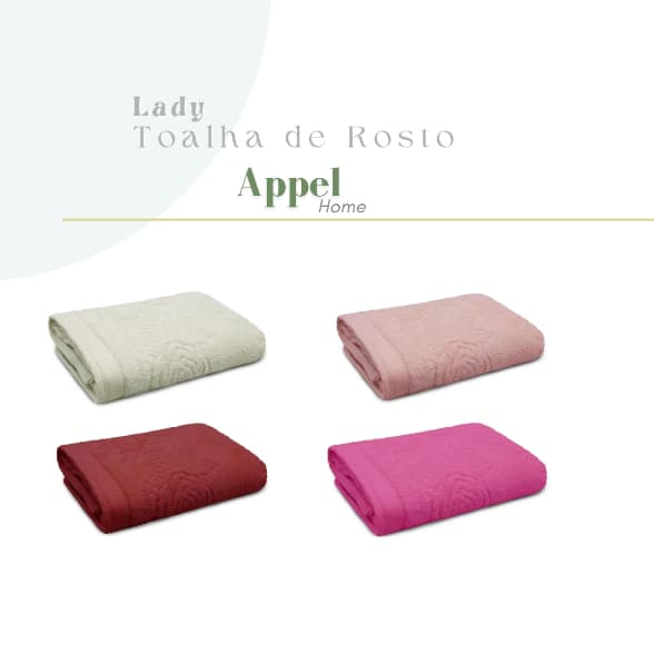 Toalha de Rosto Avulsa Lady 500g/m² grossa fio penteado Appel