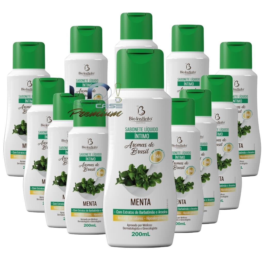 Kit 12 Unidades Sabonete Íntimo Aromas Brasil MENTA Bio Instinto