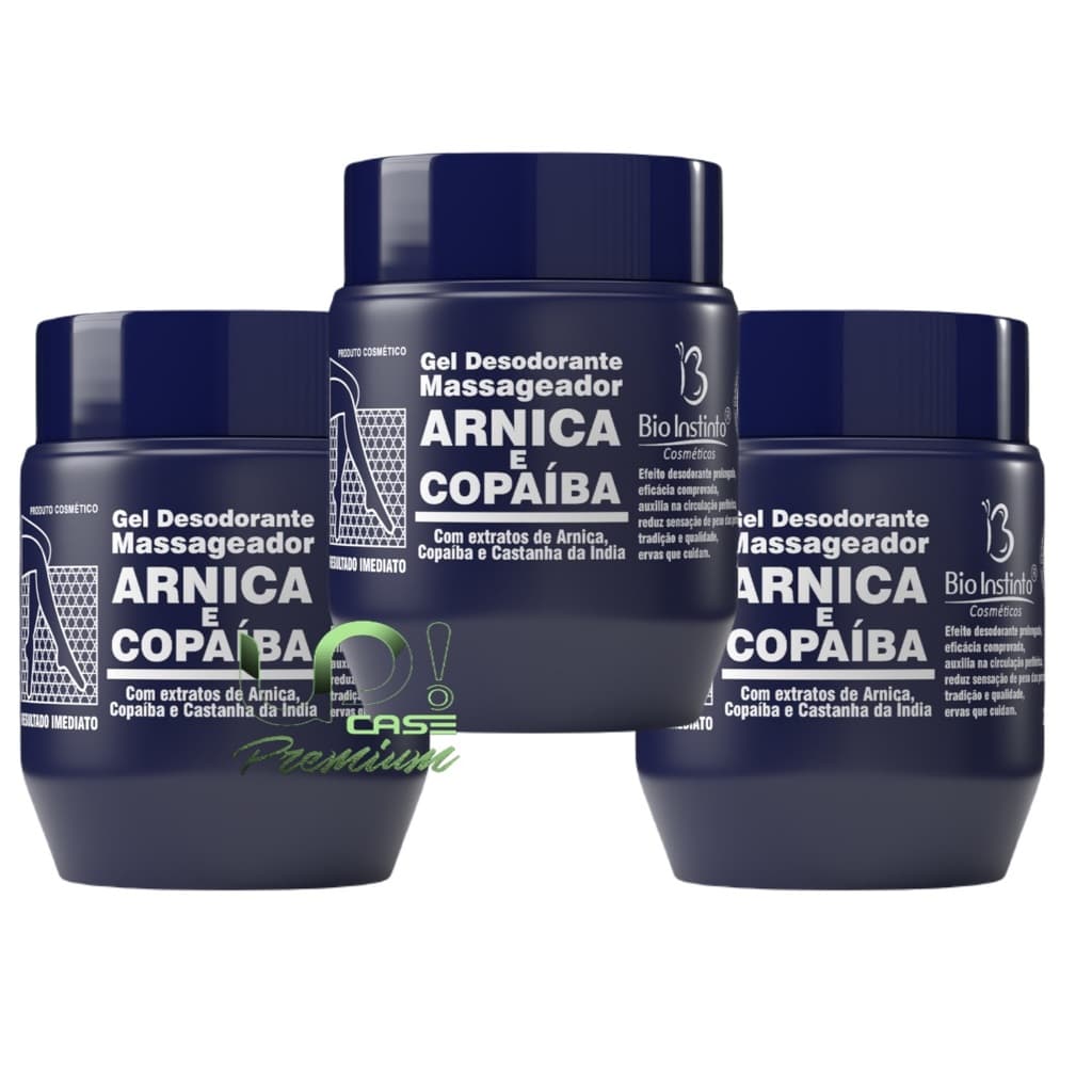 Kit 3 Unidades Gel ARNICA E COPAÍBA 240g BIO INSTINTO