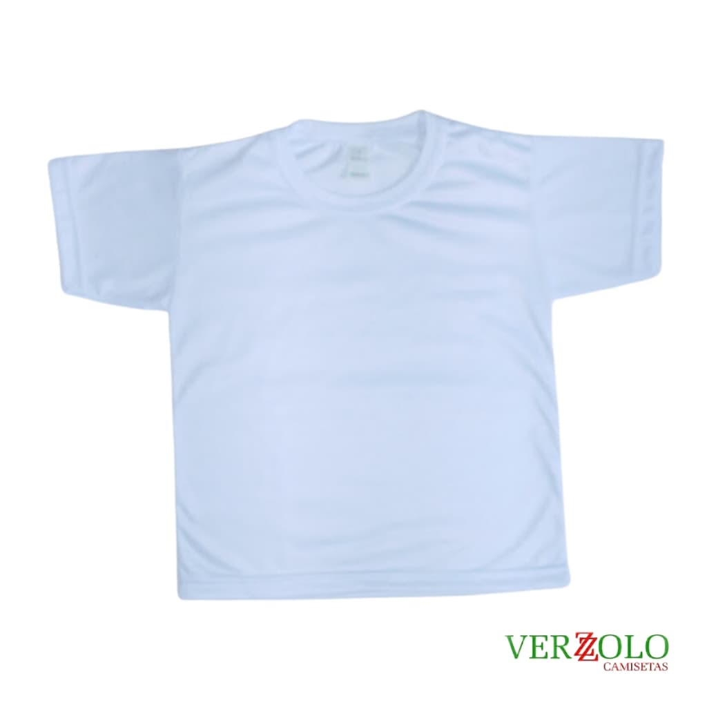 Camisa Branca Infantil VERZZOLO 100% Poliéster Sublimação Personalização