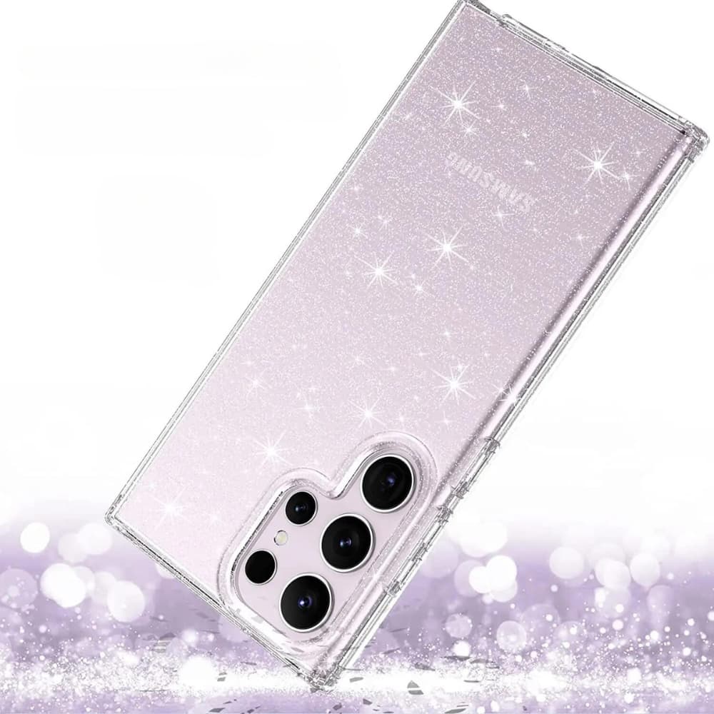 Capa Capinha para Samsung Galaxy s22, s23, S23 Ultra, S23 Plus, S24, S24 Ultra, S23 Fe Ultra brilho glitter transparente