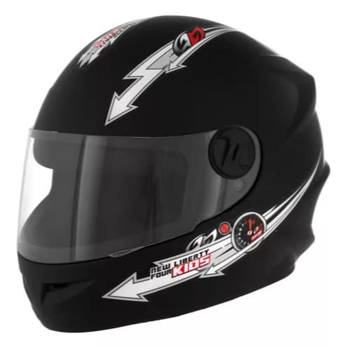 Capacete Fechado Moto Infantil Pro Tork Liberty 4 Preto 54 Barato