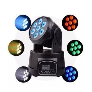 Mini Moving Head Wash 7 Led Quadriled Rgbw Dmx