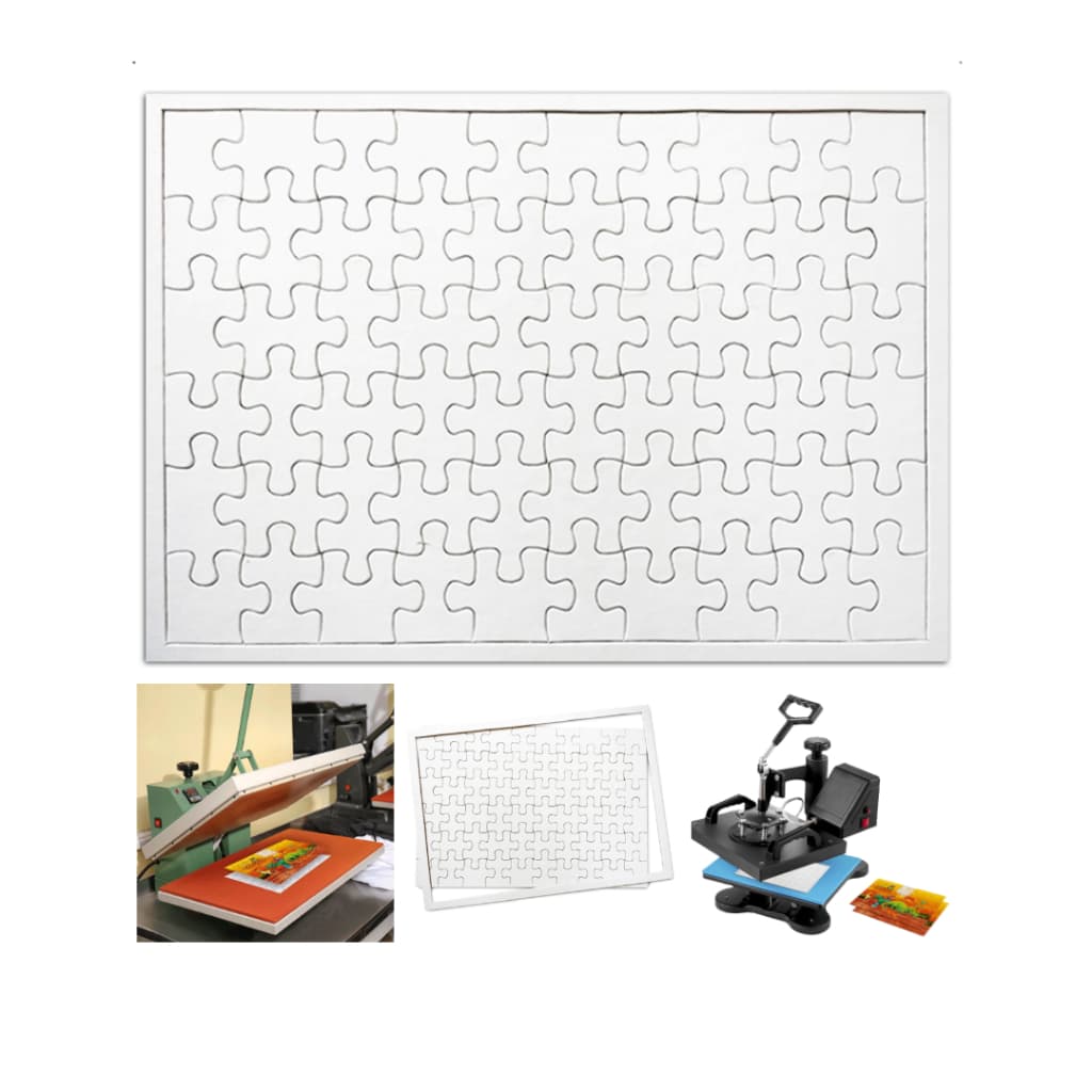 Kit Quebra Cabeça em Branco Para Sublimação - 60 Peças Cada