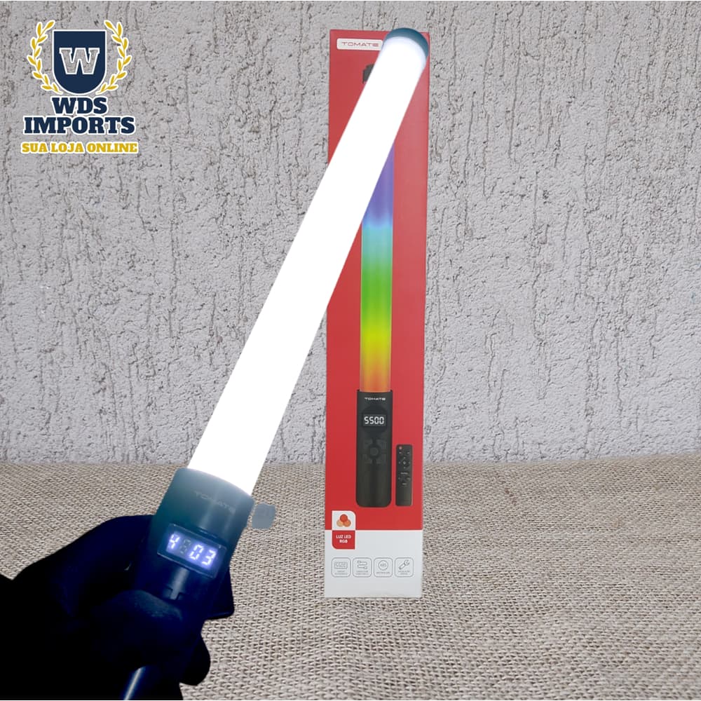 Bastão de Luz RGB para Fotos e Videos - TOMATE