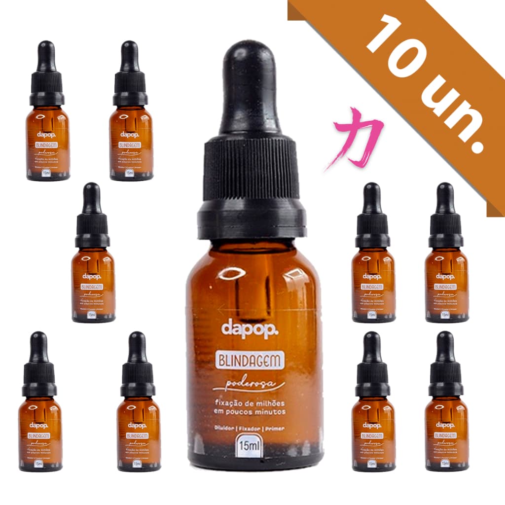 Kit com 10 blindagem poderosa Dapop Fixador e Primer