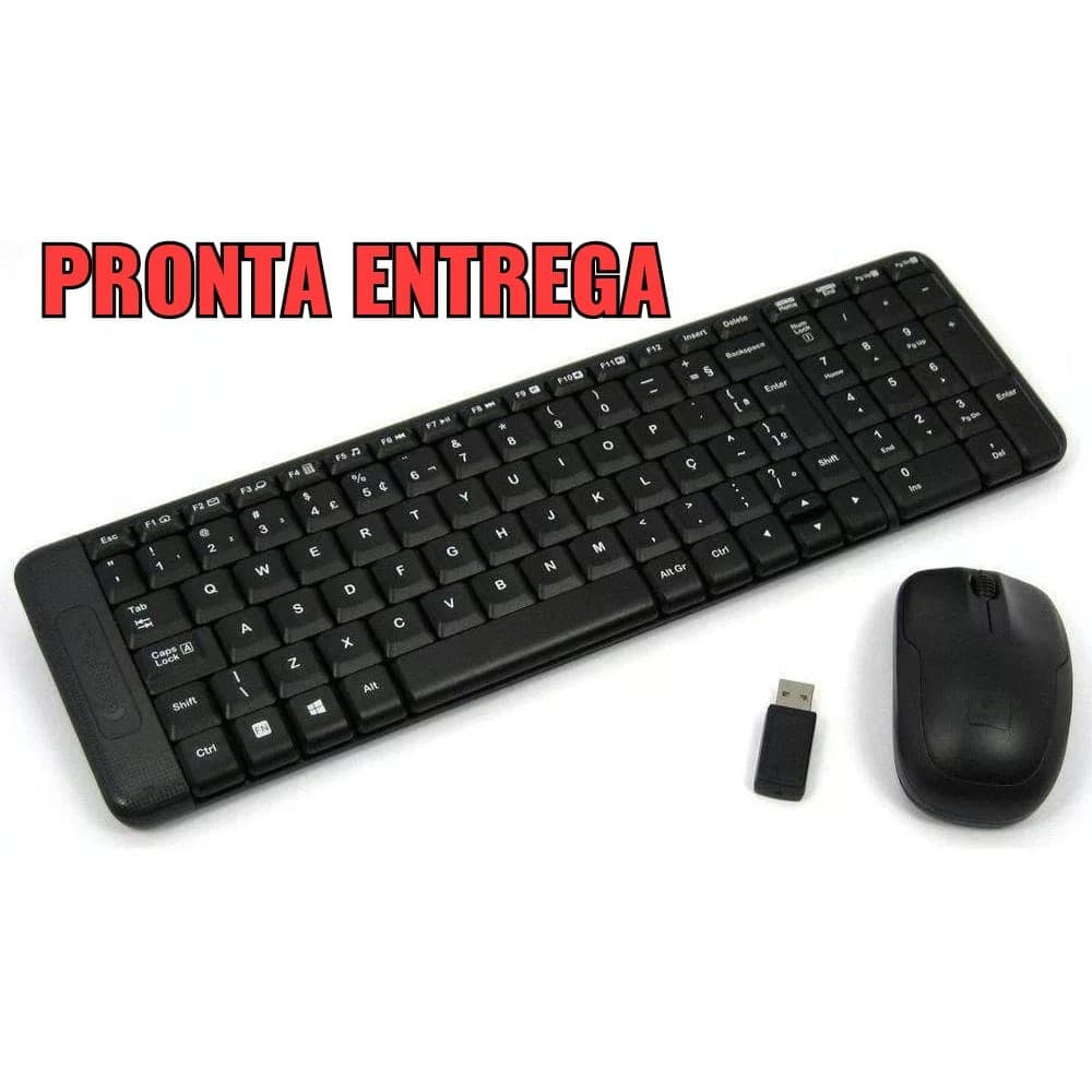Conjunto Teclado e Mouse Mk220 Abnt2 tecla Ç Portugues sem fio Original Garantia no Brasil qualidade resistente a liquidos pronta entrega compacto