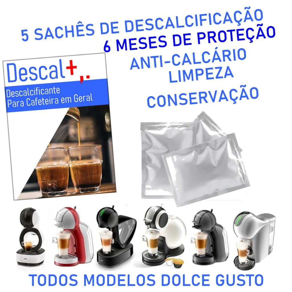 5 Descalcificante  Cafeteiras 3 Corações Dolce Nespresso