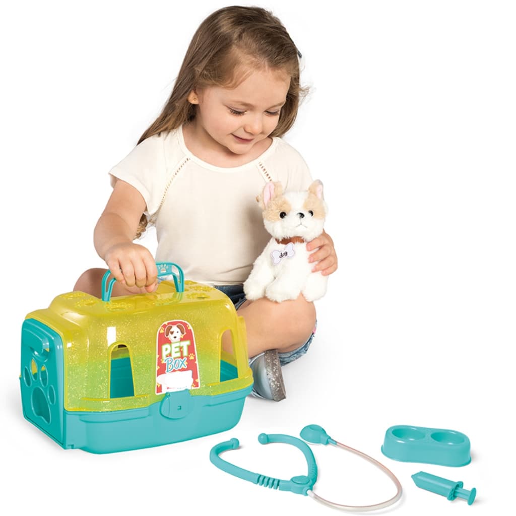 Brinquedo Maleta Veterinário Infantil Box Pet Educativo Doutora Doutor Canino Caixa De Transporte Didática Maletinha Kit Médico Menino E Menina