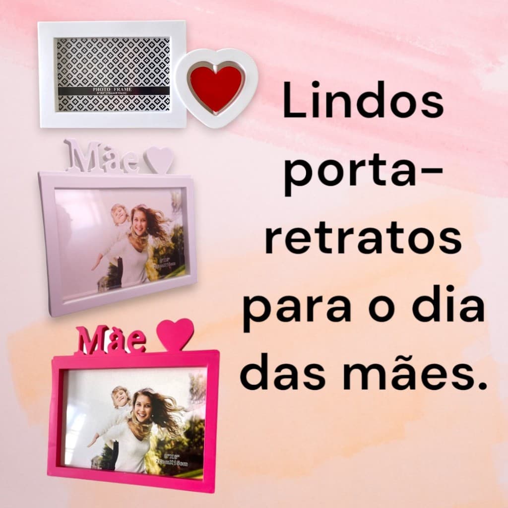 Porta Retrato Dia das Mãe Multicolorido Decoração Presente Enfeite