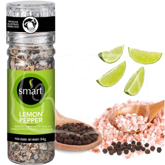 Tempero Lemon Pepper Com Moedor Smart Vidro 84g