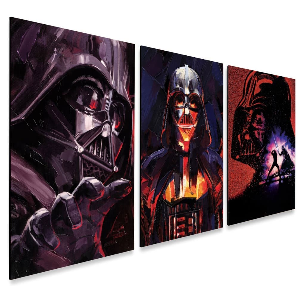 kit 3 Quadros Decorativos  Stars Wars Darth Vader