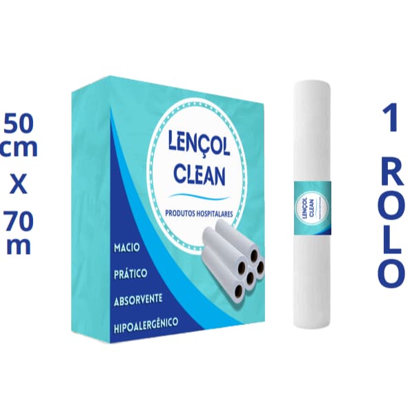 Lençol Descartavel Papel Hospitalar Maca 70x50 1 Rolo
