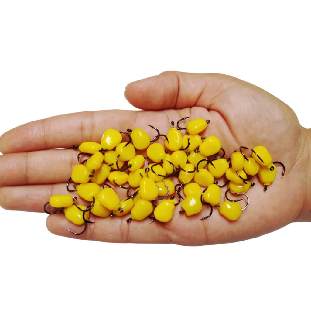 Kit isca Artificial Milho Amarelo Aromatizado para Pesca Tilápia Lambari Piau Curimba