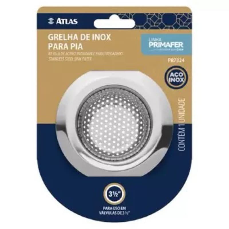 Grelha de Inox para pia de cozinha Aço Inox 22MM - 3 1/2