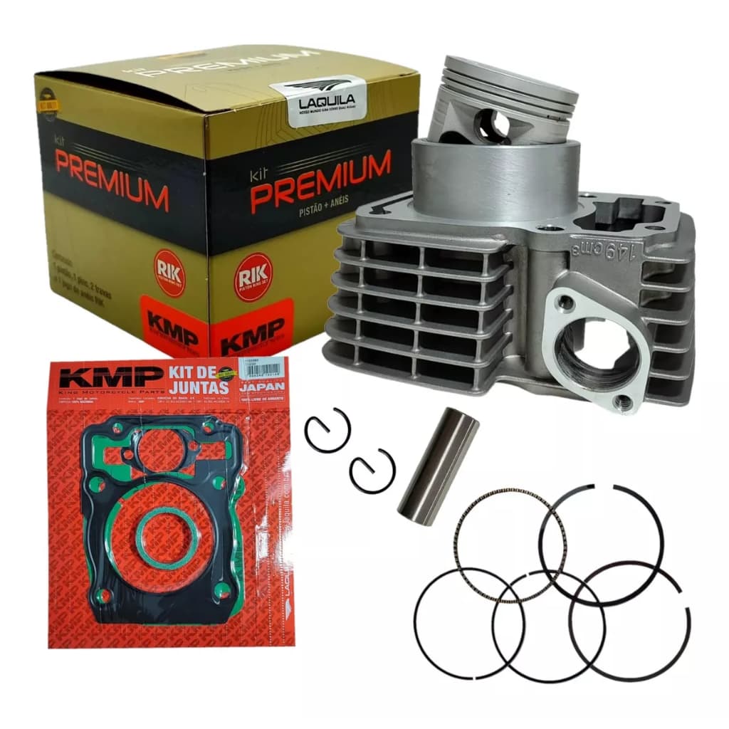 Kit Cilindro Motor Cg150 Titan Fan Nxr150 Bros Kmp Premium