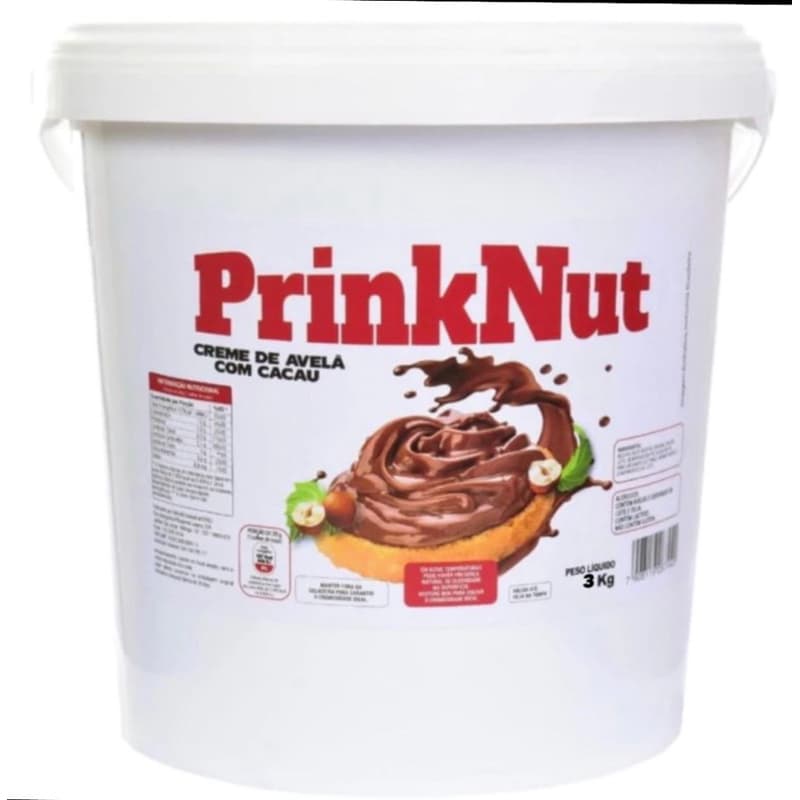 Creme de Avelã Chocolate Prinknut 1 KG e até 3 KG Similar a Nutella