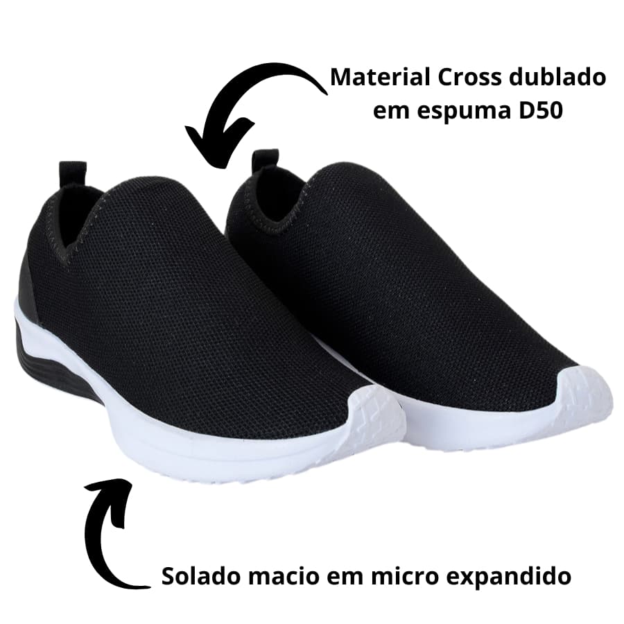 Tênis Meia Academia  Leve Sliper On sem Cadarço PROMOCAO HOJE