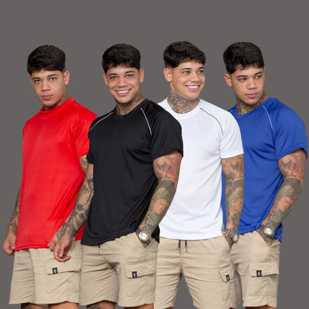 Camisa Masculina Camiseta Dry Fit Manga Curta Academia Fitness