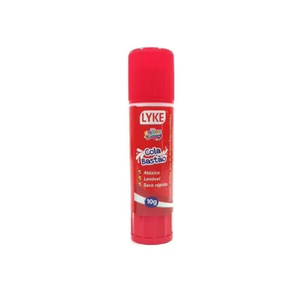 Cola Bastão Branca 10g - Lyke - UNIDADE - Cola Escolar Bastão