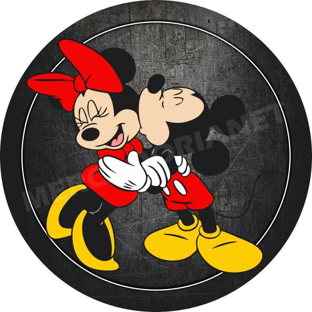 Capa Estepe Personalizada Ecosport 2004 a 2022 Minnie Mickey Namorados beijo M271 Freestyle Titanium