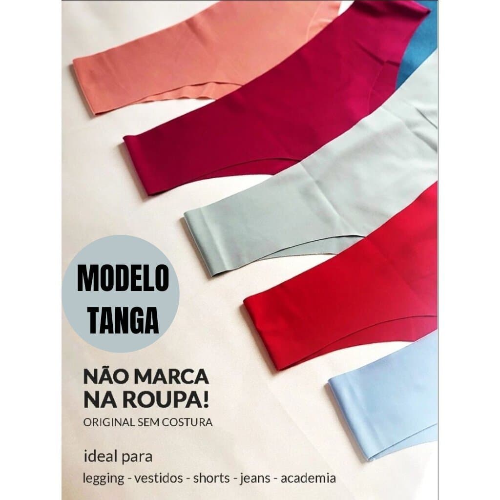 Tanga não marca Corte Laser SEM COSTURA Calcinhas Confortáveis