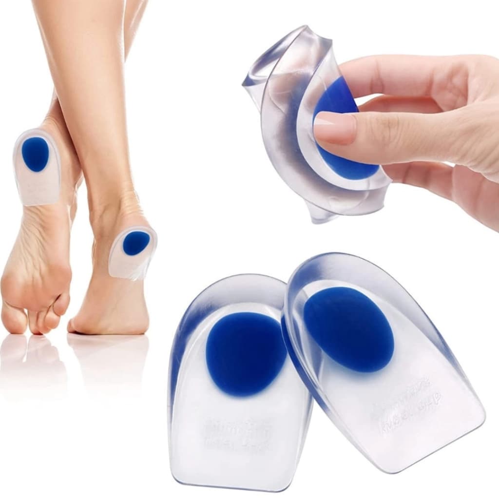 Palmilha Ortopedica Gel Silicone Calcanhar Anti-lmpacto Esporao Dor Altura