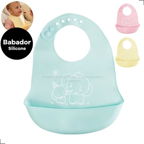 Babador de Silicone p/ Bebês Macio Cata Migalhas