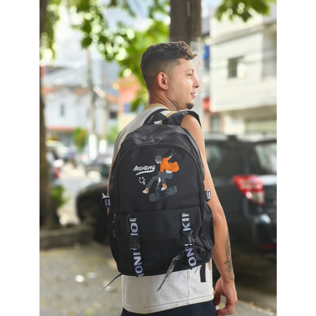 Mochila Faculdade Trabalho Escola Impermeavel Reforçada Notbook Cabo De Aço Mochila Escolar Com Estojo De Granna