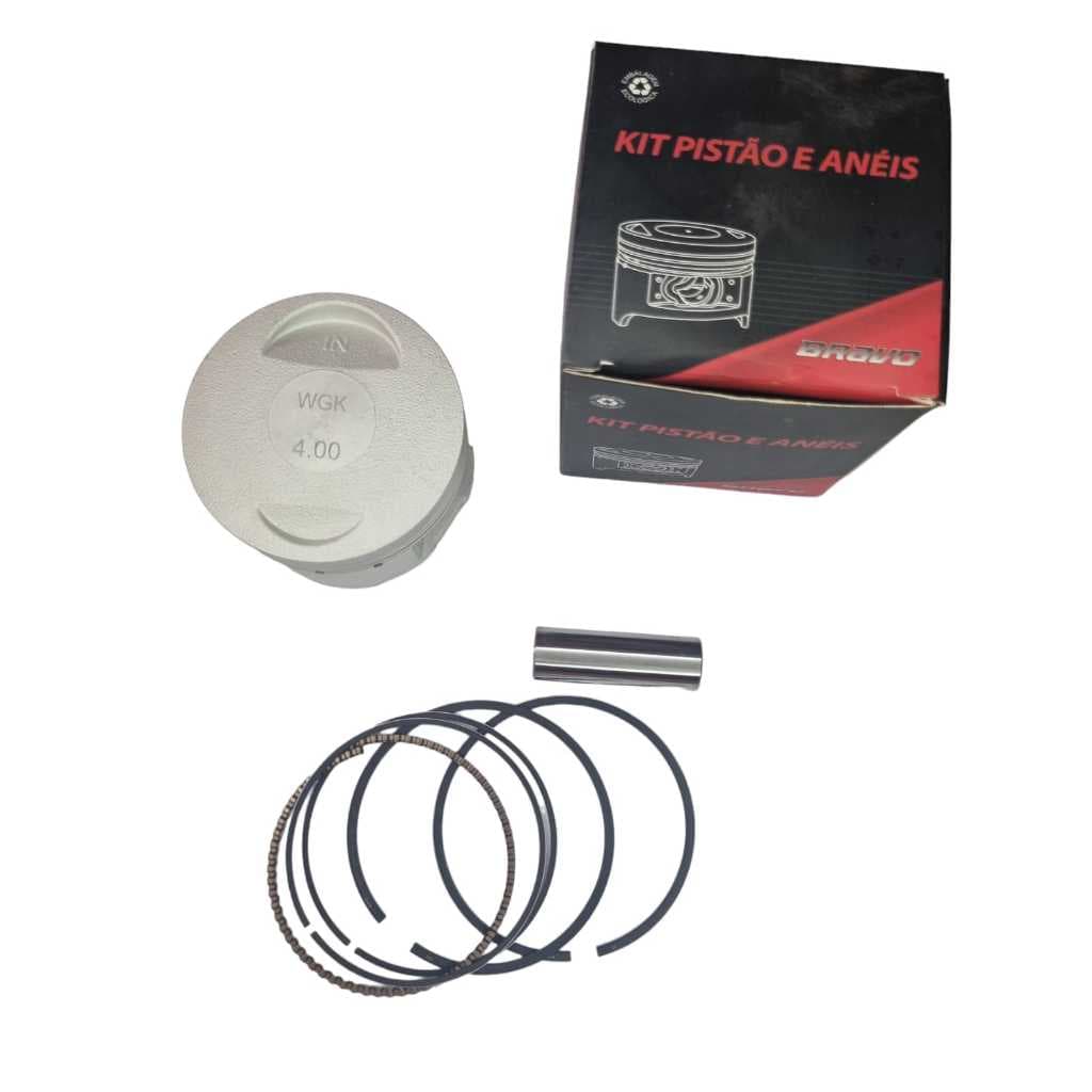 Kit Pistão Anéis Honda Cg 150 Titan 4mm BRAVO WGK