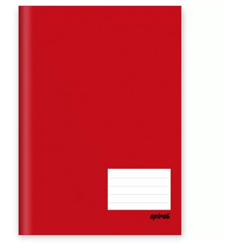 Caderno 1/4 Capa Dura Brochura Costurado 96 folhas, Vermelho * cad. Pequeno*