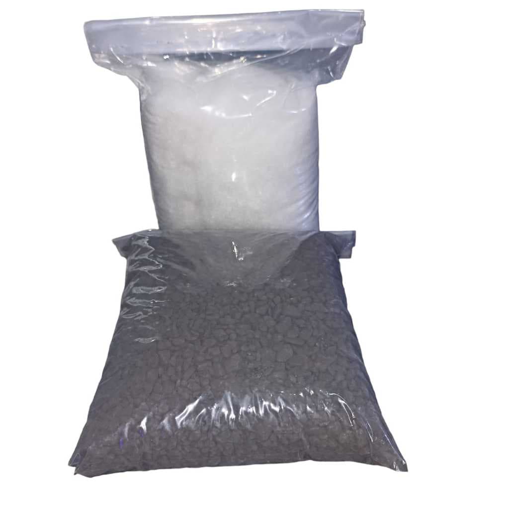 KIT Carvão Ativado Mineral 1KG +Perlon 140x50CM