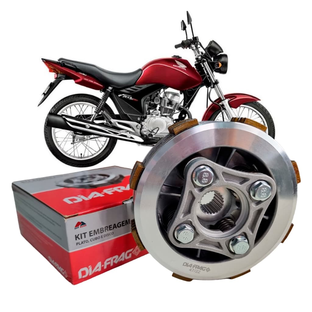 Kit Embreagem Titan 150 / Bros 150 / Fan 125 09 Diafrag