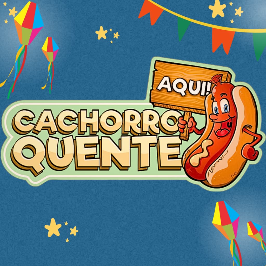 Placa de Cachorro Quente Para Barraquinhas Festa Junina Tematica Painel Decorativo Colorido Divertido