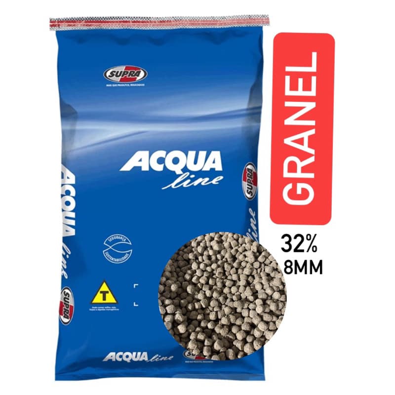 Ração de Peixe SUPRA Crescimento/engorda 32% proteína 8mm- GRANEL