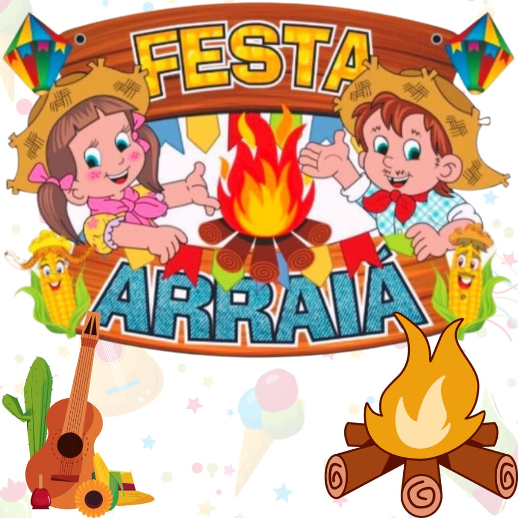 Painel Festa Junina Julina Barraquinha Placas Indicativa Colorida Animada Clima Temática Festa