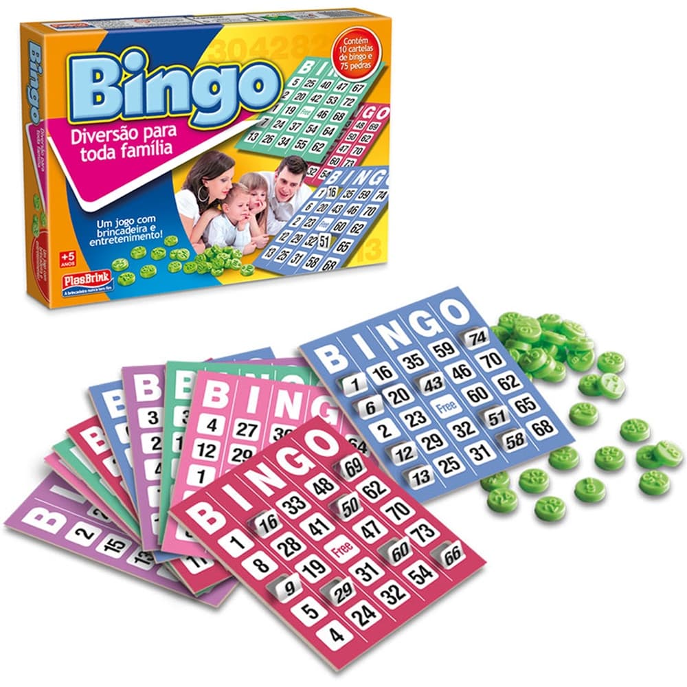 BRINQUEDO JOGO DE BINGO 24 CARTELAS PARA CRIANÇAS MENINO MENINA COMPLETO