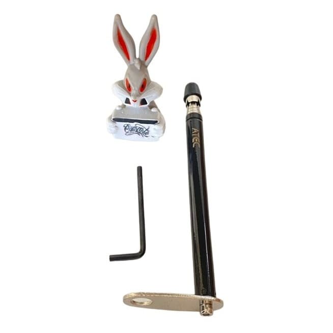 Antena Retrátil Corta Pipa Moto + Enfeite de Antena modelo Coelho