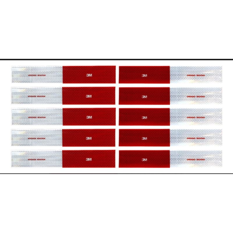 Kit 10 Faixas Laterais Adesivas Refletivas Esquerda/ Direita 3 M – Caminhão/ Ônibus/ Van