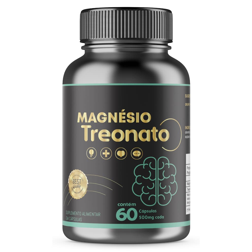 Magnésio De L.treonato 120 Caps Puro Natural 500mg