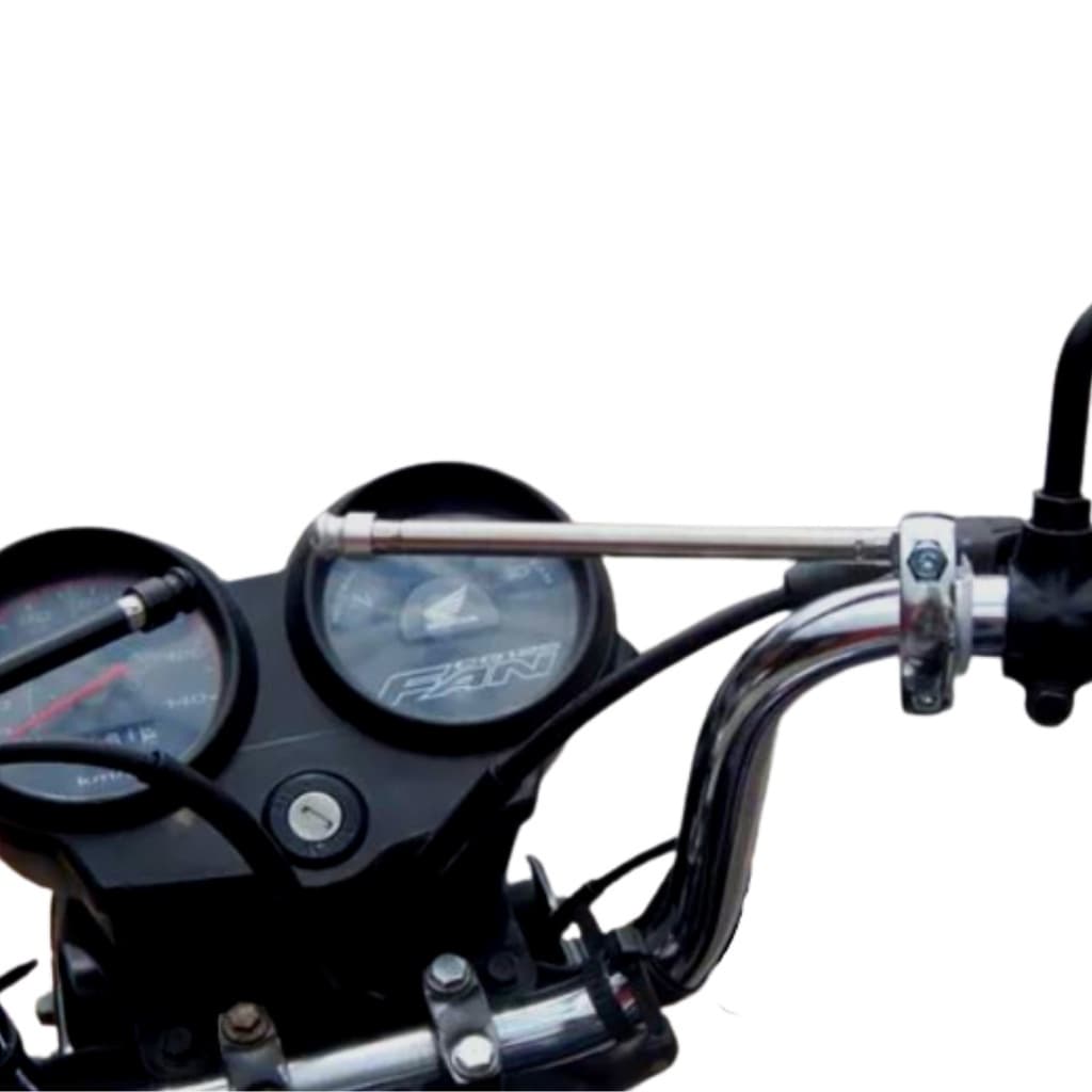 Antena Corta Pipa Moto Retrátil Anti Cerol Aço Inox Guidão