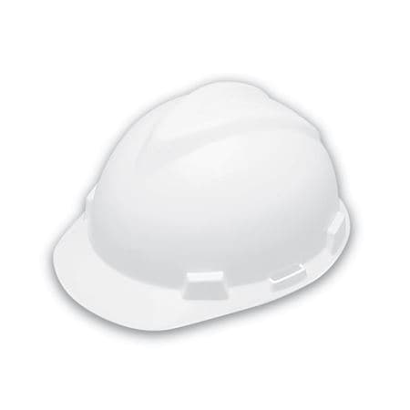Capacete Branco Msa V-gard Carneira e Jugular Push Key Jugular Obra