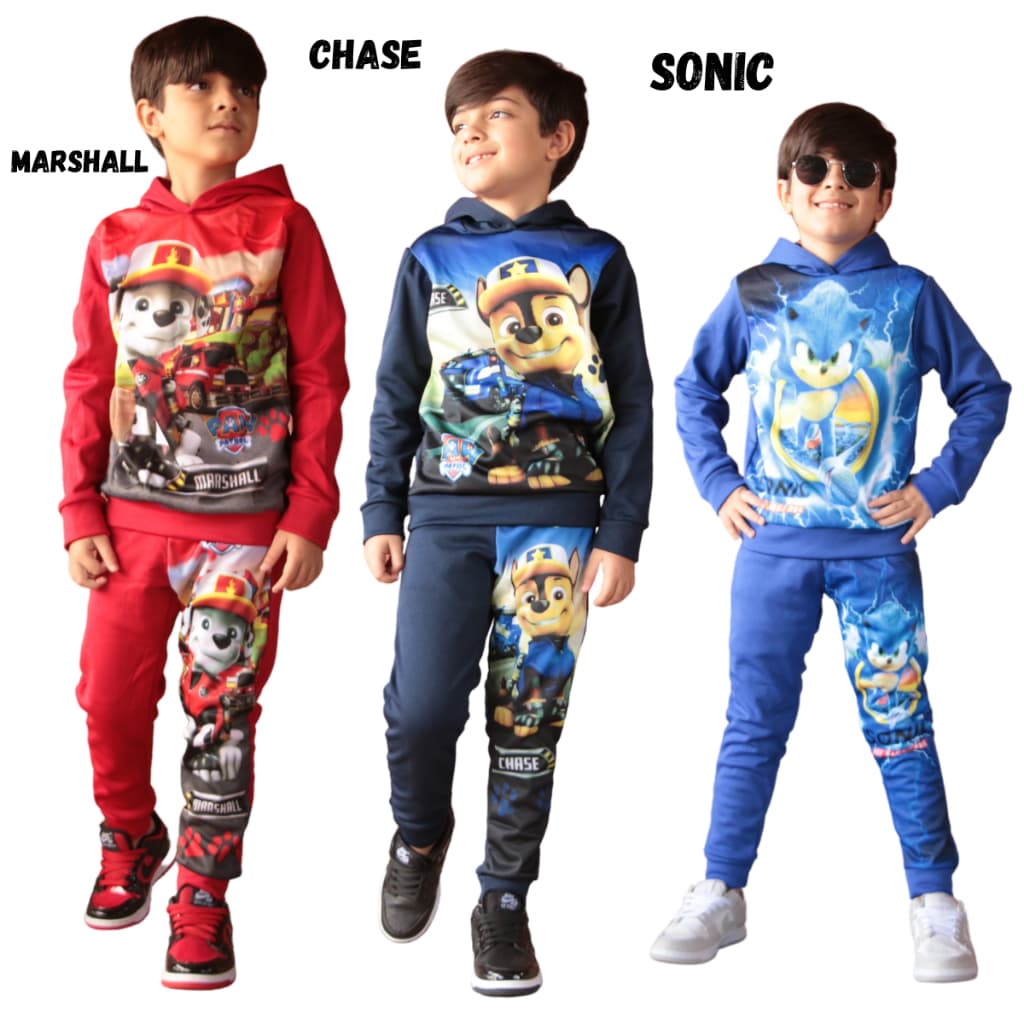 Conjunto de Moletom Infantil De Personagens