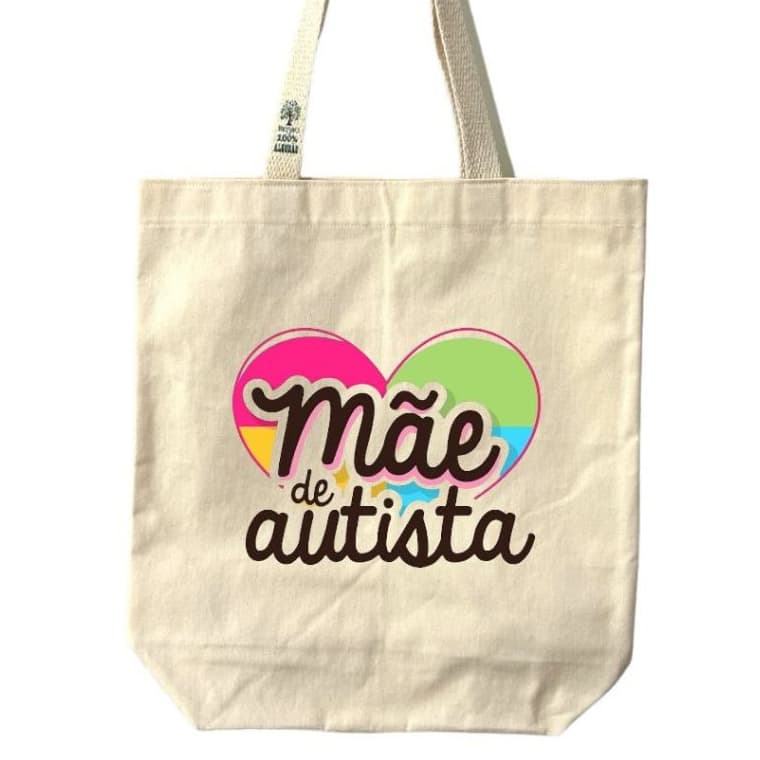 Ecobag Bolsa Sacola Mãe de Autista Dia das Mães Praia Verão Sol Passeio 100% algodão SK