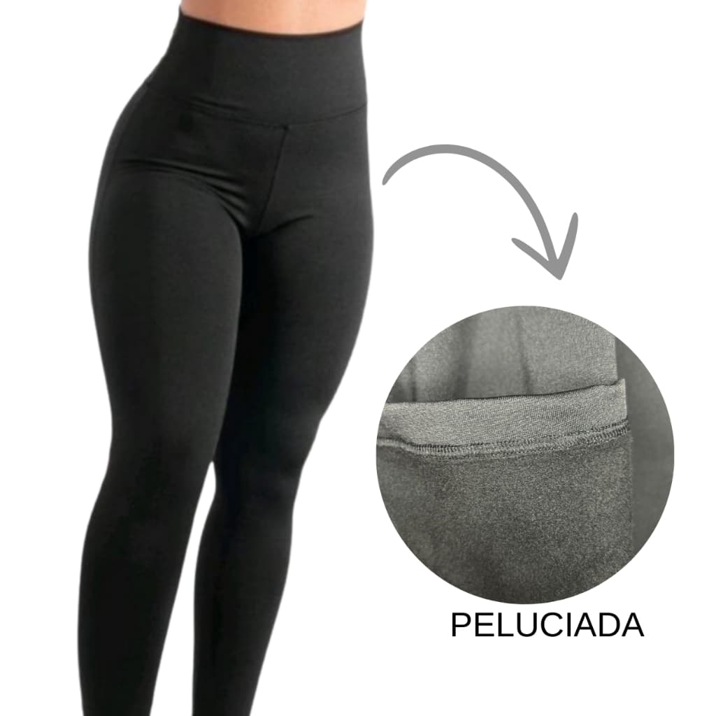Legging Flanelada Grossa Calça Leg Peluciada Forrada Dentro Calça Térmica Costura Reforçada Feminina