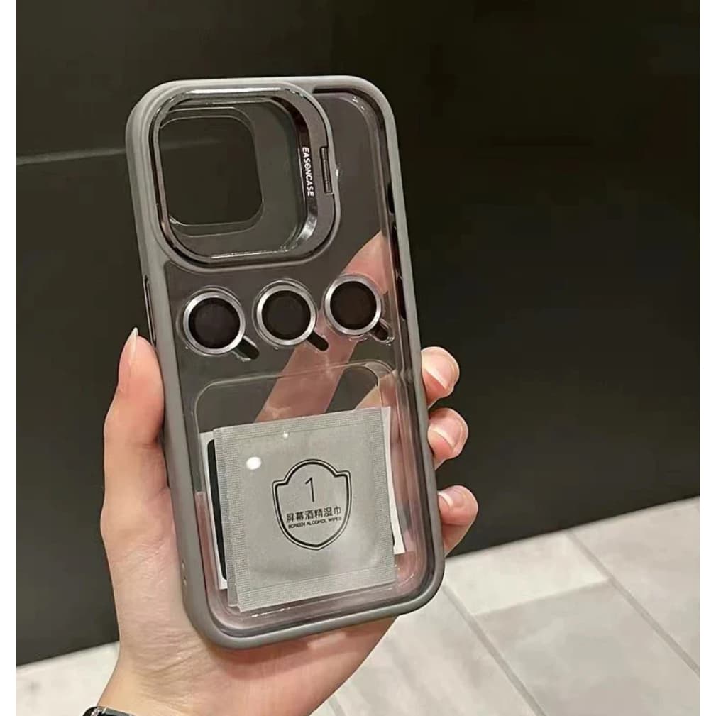 CAPA CASE CAPINHA AUTO GLASS COM PROTEÇÃO PARA CAMERA COM SUPORTE  PARA IPHONE 11,  11 PRO, 11 PRO MAX, IPHONE 12,  12 PRO, 12 PRO MAX, IPHONE 13, 13 PRO, 13 PRO MAX, IPHONE 14, 14 PRO MAX, 14 PRO, IPHONE 14 PLUS