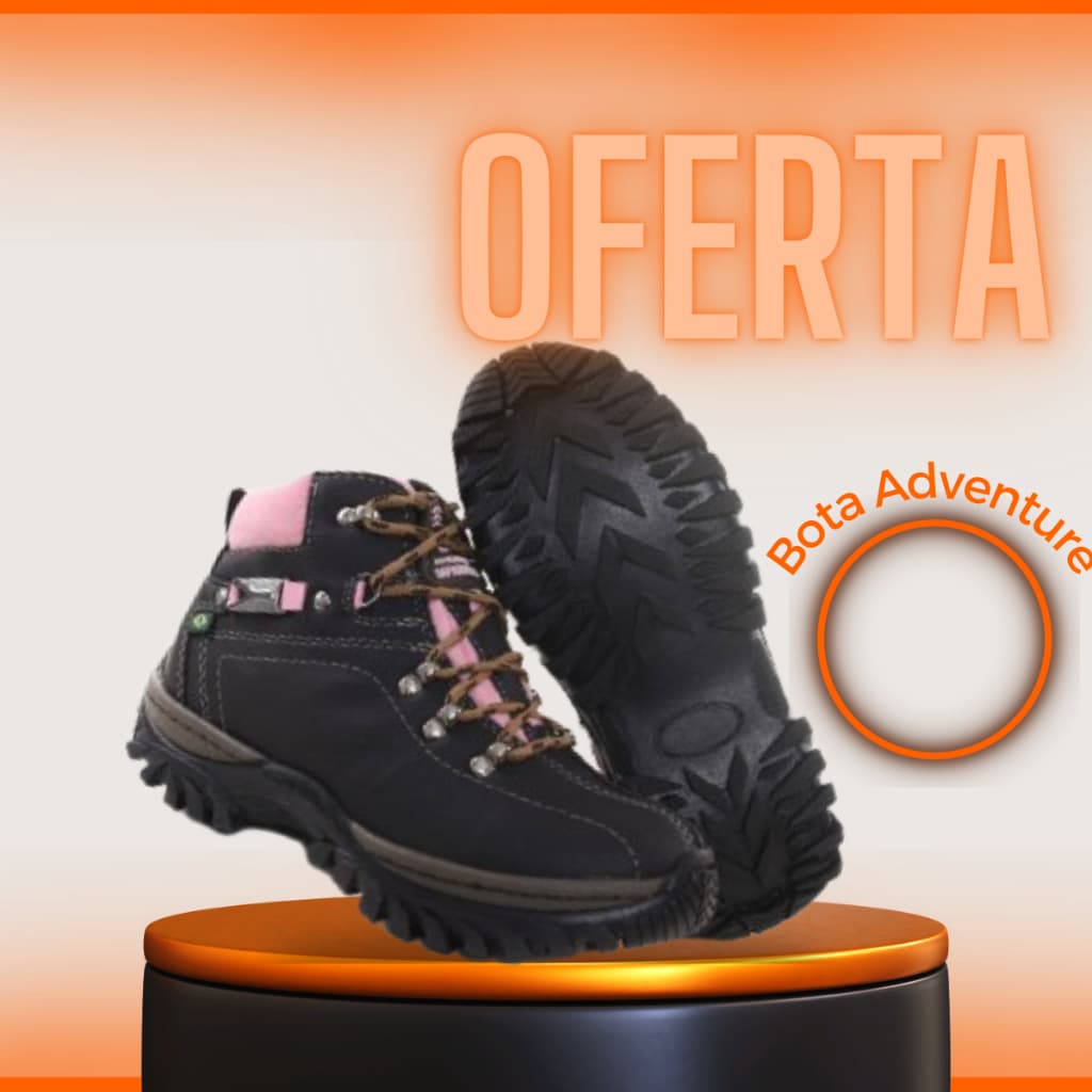 Tenis Adventure Bota Feminina Trilha Infantil/ Adulto Confortavel REF 100